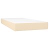 Sommier à lattes de lit avec matelas Crème 100x200 cm Tissu 