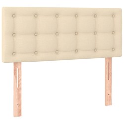 Sommier à lattes de lit avec matelas Crème 100x200 cm Tissu 