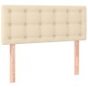 Sommier à lattes de lit avec matelas Crème 100x200 cm Tissu 