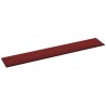 Panneaux muraux 12 pcs Rouge bordeaux 90x15 cm Tissu 1,62 m² 