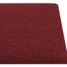 Panneaux muraux 12 pcs Rouge bordeaux 90x15 cm Tissu 1,62 m² 