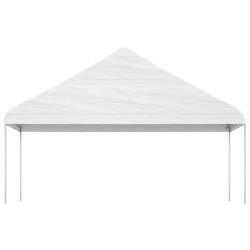 Belvédère avec toit blanc 6,69x5,88x3,75 m polyéthylène 