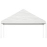 Belvédère avec toit blanc 6,69x5,88x3,75 m polyéthylène 
