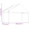 Belvédère avec toit blanc 6,69x5,88x3,75 m polyéthylène 
