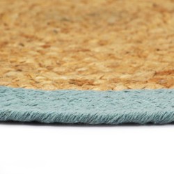 Napperons 6 pcs Naturel et vert 38 cm Jute et coton 