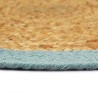 Napperons 6 pcs Naturel et vert 38 cm Jute et coton 