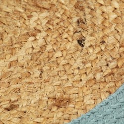 Napperons 6 pcs Naturel et vert 38 cm Jute et coton 