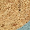 Napperons 6 pcs Naturel et vert 38 cm Jute et coton 