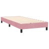 Sommier à lattes de lit avec matelas rose 90x210 cm velours 