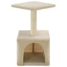Arbre à chat avec griffoirs en sisal 55 cm Beige 
