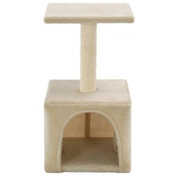 Arbre à chat avec griffoirs en sisal 55 cm Beige 