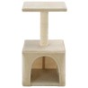 Arbre à chat avec griffoirs en sisal 55 cm Beige 