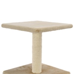 Arbre à chat avec griffoirs en sisal 55 cm Beige 