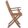Chaises pliables de jardin lot de 6 avec coussins Bois d'acacia 