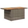Salon de jardin 5 pcs avec coussins gris résine tressée 