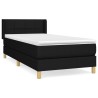 Sommier à lattes de lit avec matelas Noir 100x200 cm Tissu 