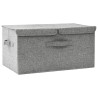 Boîte de rangement Tissu 50x30x25 cm Gris 