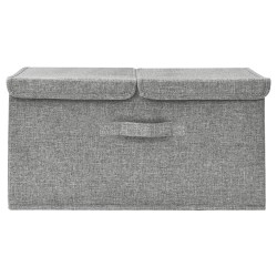Boîte de rangement Tissu 50x30x25 cm Gris 