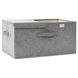 Boîte de rangement Tissu 50x30x25 cm Gris 
