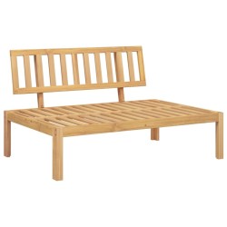 Canapés centraux palette de jardin 2pcs et coussins bois acacia 