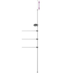 Porte-serviette 47x280 cm aluminium 