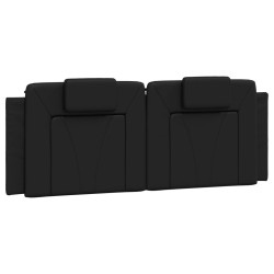 Lit avec matelas noir 140x190 cm similicuir 