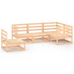 Salon de jardin 5 pcs bois de pin massif 