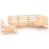 Salon de jardin 5 pcs bois de pin massif 
