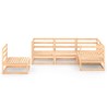 Salon de jardin 5 pcs bois de pin massif 