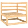 Salon de jardin 5 pcs bois de pin massif 