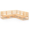 Salon de jardin 5 pcs bois de pin massif 