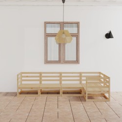 Salon de jardin 5 pcs bois de pin massif 