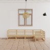 Salon de jardin 5 pcs bois de pin massif 