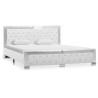 Cadre de lit sans matelas blanc similicuir 160x200 cm 
