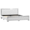 Cadre de lit sans matelas blanc similicuir 160x200 cm 