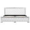 Cadre de lit sans matelas blanc similicuir 160x200 cm 