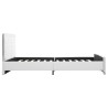 Cadre de lit sans matelas blanc similicuir 160x200 cm 