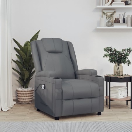 Fauteuil Anthracite Similicuir 