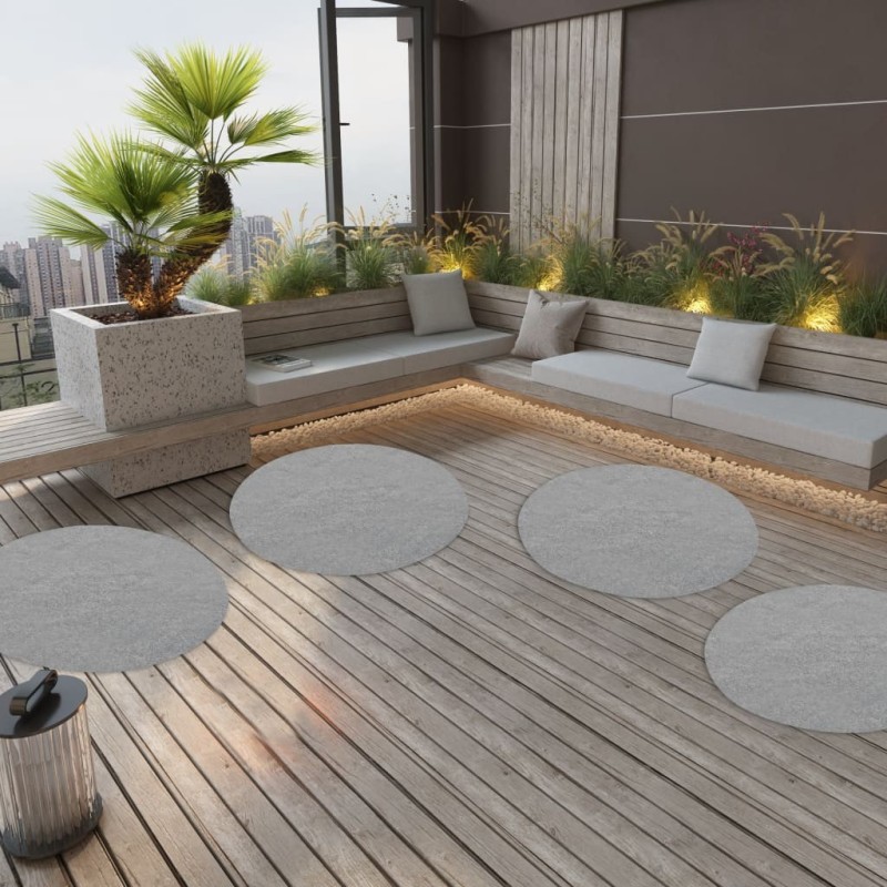 Gazon artificiel avec picots Dia.130 cm Gris Rond 