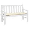 Coussin de banc de jardin crème 120x50x7 cm tissu oxford 