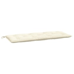 Coussin de banc de jardin crème 120x50x7 cm tissu oxford 