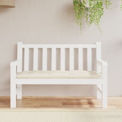 Coussin de banc de jardin crème 120x50x7 cm tissu oxford 