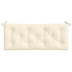 Coussin de banc de jardin crème 120x50x7 cm tissu oxford 
