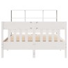 Cadre de lit sans matelas blanc 140x200 cm bois de pin massif 