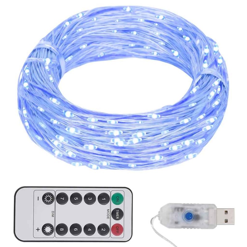 Guirlande LED avec 150 LED Bleu 15 m 