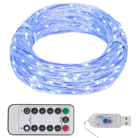 Guirlande LED avec 150 LED Bleu 15 m 