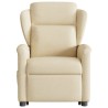 Fauteuil inclinable de massage électrique Crème Tissu 