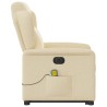 Fauteuil inclinable de massage électrique Crème Tissu 