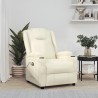 Fauteuil Blanc crème Similicuir 