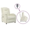 Fauteuil Blanc crème Similicuir 